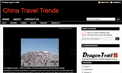 China Travel Trends Web Site